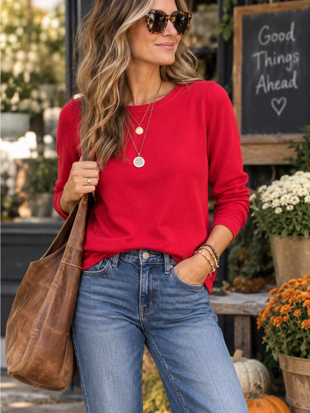 Pendleton Red Silk Blend Knit Top XL 75% Silk Long Sleeve Y2K Classic #776CL